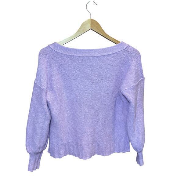Anthropologie Pilcro Oversized Deep V-Neck Sweater Lilac Lavender Purple XXS - Picture 10 of 15